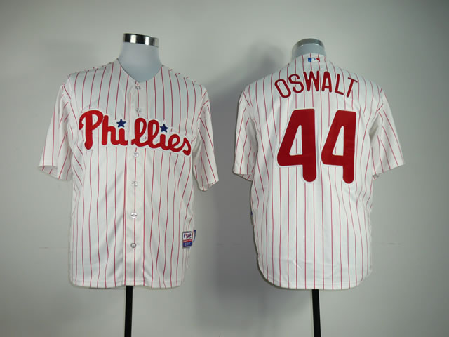Men Philadelphia Phillies 44 Oswalt White MLB Jerseys